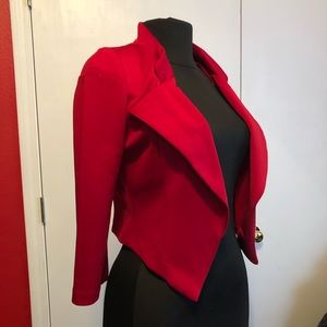 Red Cropped Statement Blazer